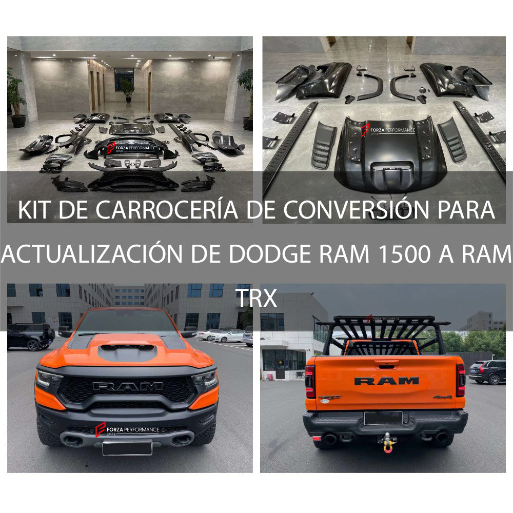 KIT DE CARROCERÍA DE CONVERSIÓN PARA ACTUALIZACIÓN DE DODGE RAM 1500 A RAM TRX