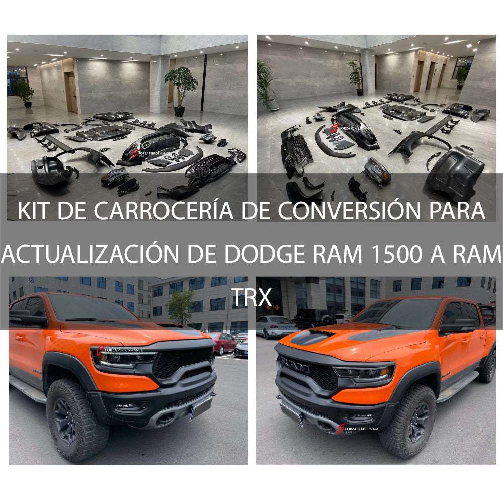 KIT DE CARROCERÍA DE CONVERSIÓN PARA ACTUALIZACIÓN DE DODGE RAM 1500 A RAM TRX