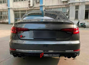 DRY CARBON BODY KIT FOR AUDI S4 B9 2016 - 2019

Set includes:

Front Bumper Assembly
Fog Lights
Grille
Rear Diffuser
Exhaust Tips

MATERIAL: Plastic

NOTE:Professional installation is required.