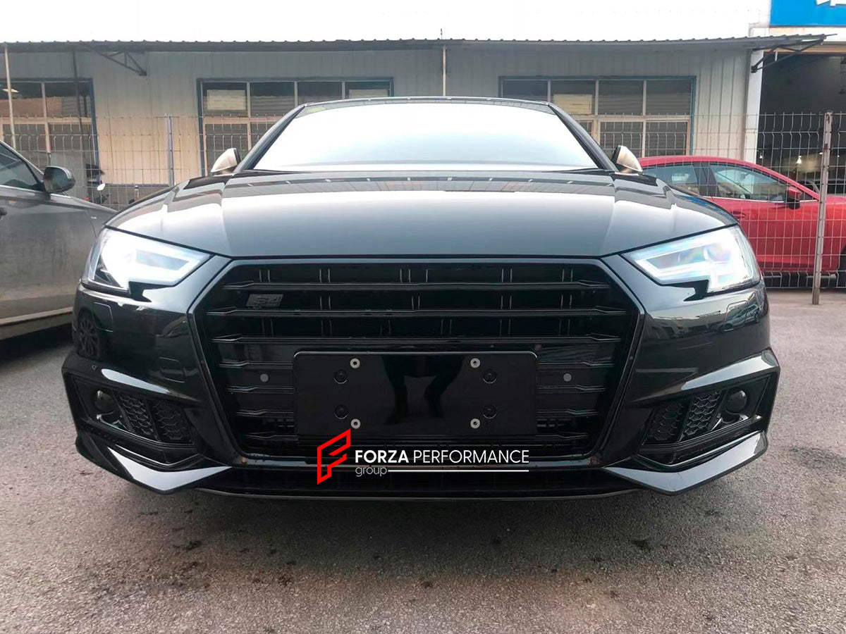 DRY CARBON BODY KIT FOR AUDI S4 B9 2016 - 2019

Set includes:

Front Bumper Assembly
Fog Lights
Grille
Rear Diffuser
Exhaust Tips

MATERIAL: Plastic

NOTE:Professional installation is required.