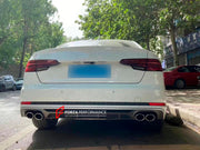 DRY CARBON BODY KIT FOR AUDI S4 B9 2016 - 2019

Set includes:

Front Bumper Assembly
Fog Lights
Grille
Rear Diffuser
Exhaust Tips

MATERIAL: Plastic

NOTE:Professional installation is required.