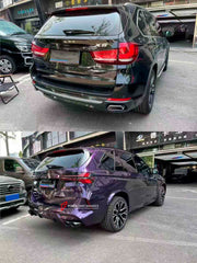 CONVERSION UPGRADE BODY KIT for BMW X5 F15 2014 - 2018 UPGRADE TO X5 G05 F95

Set includes:

Front Bumper assembly
Headlights&nbsp;
Front fenders

Side fender flares

Rear Trunk
Rear Bumper assembly
Rear tail lights

Exhaust tips

Material: Plastic + Aluminum + Stainless steel

Note: Professional installation is required