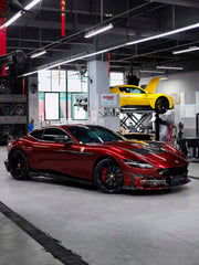 CONVERSION UPGRADE BODY KIT for FERRARI F12 BERLINETTA 2012 - 2017 upgrade to TDF

Set includes:

Front Lip
Front Bumper
Hood / Bonnet
Front Fenders
Side Skirts
Rear Spoiler
Rear Bumper
Rear Diffuser
Exhaust Tips

Material: Dry Carbon

Note: Professional installation is required.