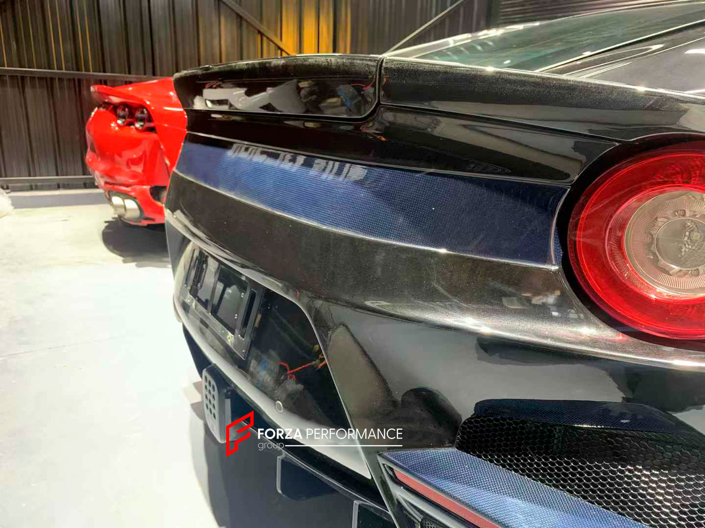 CONVERSION UPGRADE BODY KIT for FERRARI F12 BERLINETTA 2012 - 2017 upgrade to TDF

Set includes:

Front Lip
Front Bumper
Front Fenders
Side Skirts
Rear Spoiler
Rear Bumper
Rear Diffuser
Exhaust Tips

Material: Dry Carbon

Note: Professional installation is required.