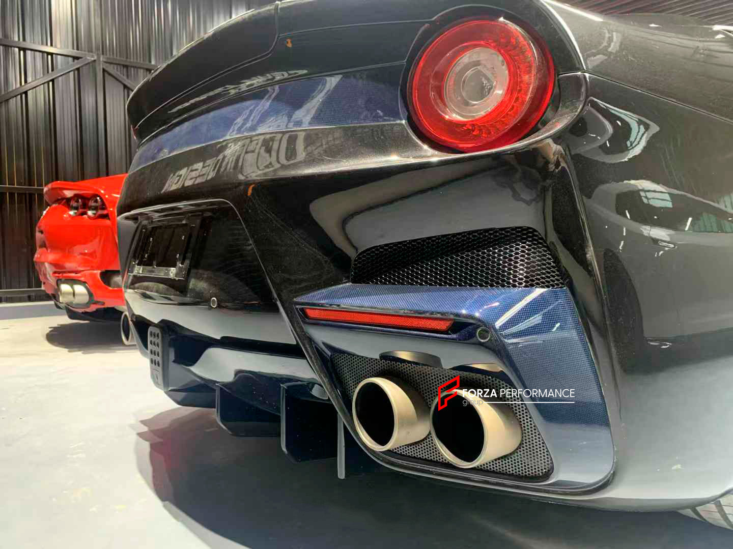 CONVERSION UPGRADE BODY KIT for FERRARI F12 BERLINETTA 2012 - 2017 upgrade to TDF

Set includes:

Front Lip
Front Bumper
Front Fenders
Side Skirts
Rear Spoiler
Rear Bumper
Rear Diffuser
Exhaust Tips

Material: Dry Carbon

Note: Professional installation is required.