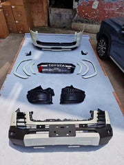 CONVERSION UPGRADE BODY KIT for LAND CRUISER 300 LC 300 2021+ upgrade to GR SPORT

Set includes:

Front Bumper
Front Grille
Headlights (Optional)
Side Fenders
Rear Bumper
Diffuser

Material: Plastic

NOTE: Professional installation is required.