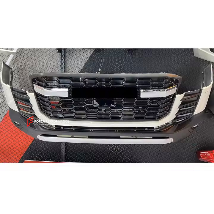 CONVERSION UPGRADE BODY KIT for LAND CRUISER 300 LC 300 2021+ upgrade to GR SPORT

Set includes:

Front Bumper
Front Grille
Headlights (Optional)
Side Fenders
Rear Bumper
Diffuser

Material: Plastic

NOTE: Professional installation is required.