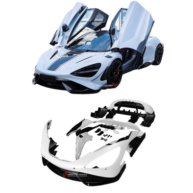 CONVERSION UPGRADE BODY KIT for MCLAREN 720S 2017 - 2023 upgrade to 765LT

Set includes:

Front Lip
Front Bumper

Front Fenders
Side Skirts
Rear Engine Cover
Rear Spoiler Wing
Rear Bumper
Rear Air Intake Vent Trims
Rear Bumper Canards
Rear Bumper Vents
Rear Diffuser


Material: Dry Carbon Fiber and Fiberglass 

NOTE: Professional installation is required

CONTACT US FOR MORE INFORMATION