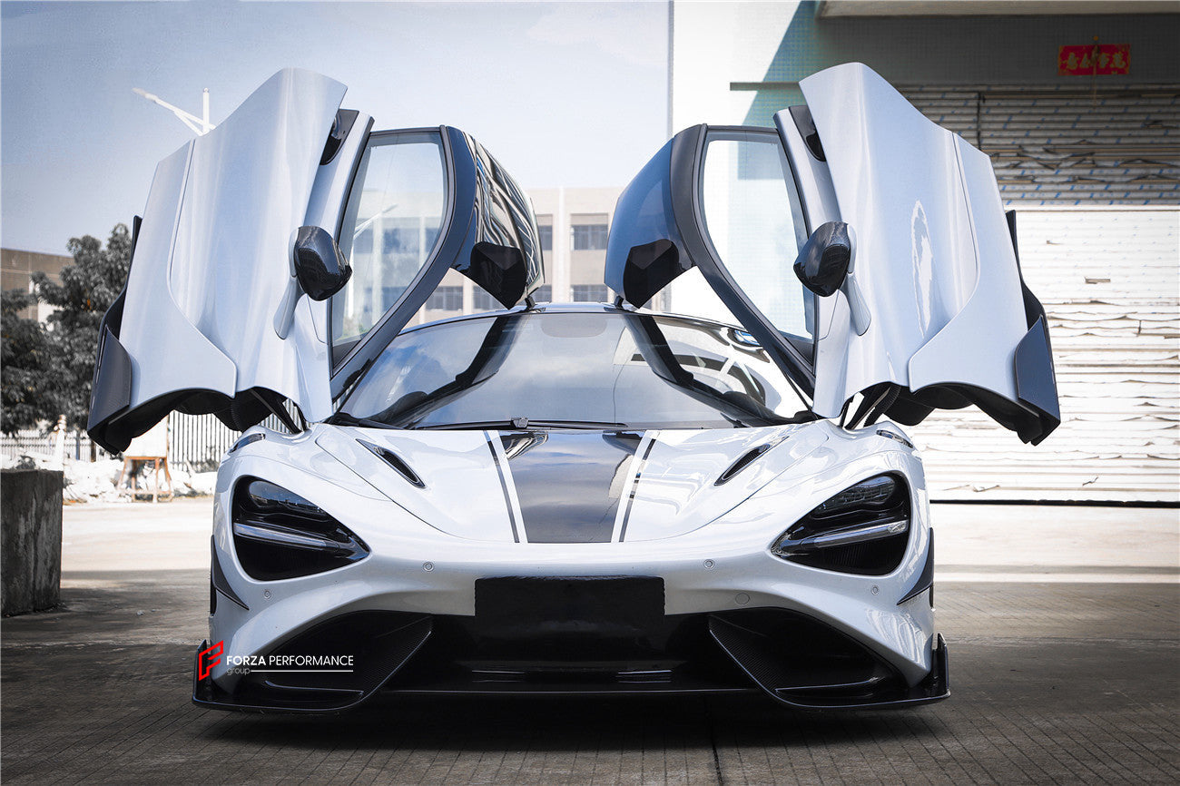CONVERSION UPGRADE BODY KIT for MCLAREN 720S 2017 - 2023 upgrade to 765LT

Set includes:

Front Lip
Front Bumper

Front Fenders
Side Skirts
Rear Engine Cover
Rear Spoiler Wing
Rear Bumper
Rear Air Intake Vent Trims
Rear Bumper Canards
Rear Bumper Vents
Rear Diffuser


Material: Dry Carbon Fiber and Fiberglass 

NOTE: Professional installation is required

CONTACT US FOR MORE INFORMATION