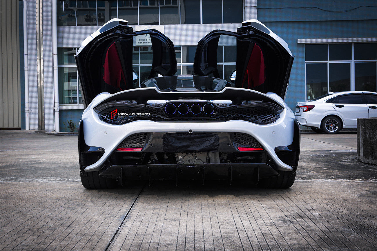 CONVERSION UPGRADE BODY KIT for MCLAREN 720S 2017 - 2023 upgrade to 765LT

Set includes:

Front Lip
Front Bumper

Front Fenders
Side Skirts
Rear Engine Cover
Rear Spoiler Wing
Rear Bumper
Rear Air Intake Vent Trims
Rear Bumper Canards
Rear Bumper Vents
Rear Diffuser


Material: Dry Carbon Fiber and Fiberglass 

NOTE: Professional installation is required

CONTACT US FOR MORE INFORMATION