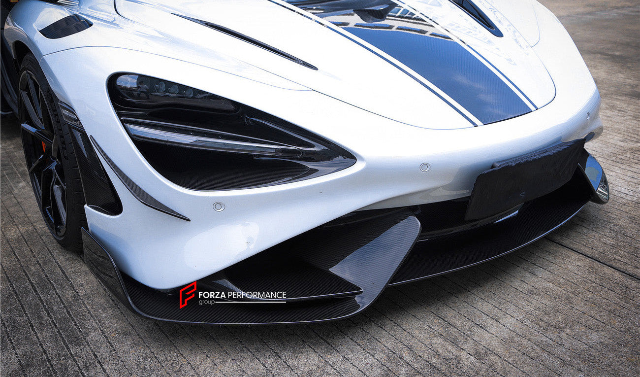 CONVERSION UPGRADE BODY KIT for MCLAREN 720S 2017 - 2023 upgrade to 765LT

Set includes:

Front Lip
Front Bumper

Front Fenders
Side Skirts
Rear Engine Cover
Rear Spoiler Wing
Rear Bumper
Rear Air Intake Vent Trims
Rear Bumper Canards
Rear Bumper Vents
Rear Diffuser


Material: Dry Carbon Fiber and Fiberglass 

NOTE: Professional installation is required

CONTACT US FOR MORE INFORMATION
