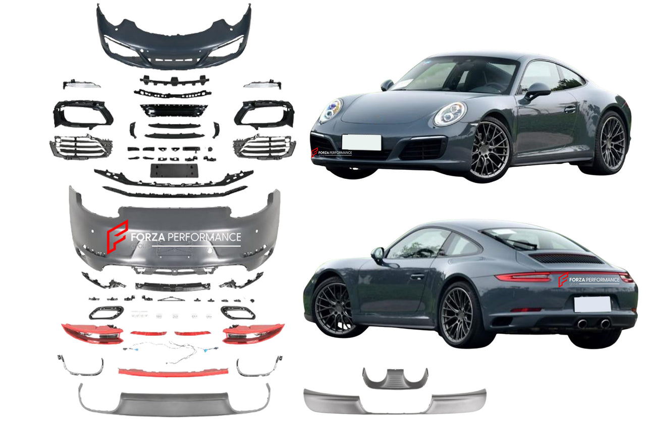 CONVERSION UPGRADE BODY KIT for PORSCHE CARRERA 911 991.1 2012 - 2019 upgrade to CARRERA 991.2

Set includes:

Front Bumper Assembly
Taillights
Rear Bumper
Rear Diffuser (Two options available)


Material: Plastic PP

Note: Rear bumper not fit for wide-version cars. Professional installation is required.


CONTACT US FOR PRICING.

Why “Contact Us for Pricing”?

We don’t display fixed prices because our goal is to offer you the most competitive deal possible. Product costs often decrease over time, and by re