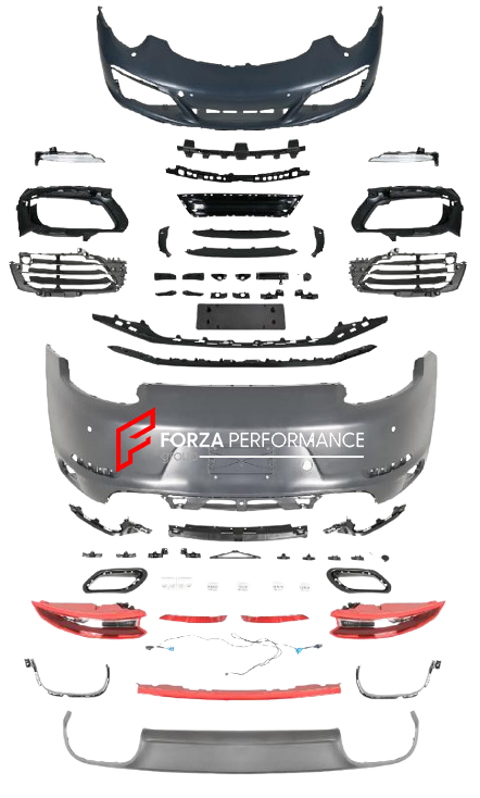 CONVERSION UPGRADE BODY KIT for PORSCHE CARRERA 911 991.1 2012 - 2019 upgrade to CARRERA 991.2

Set includes:

Front Bumper Assembly
Taillights
Rear Bumper
Rear Diffuser (Two options available)


Material: Plastic PP

Note: Rear bumper not fit for wide-version cars. Professional installation is required.


CONTACT US FOR PRICING.

Why “Contact Us for Pricing”?

We don’t display fixed prices because our goal is to offer you the most competitive deal possible. Product costs often decrease over time, and by re