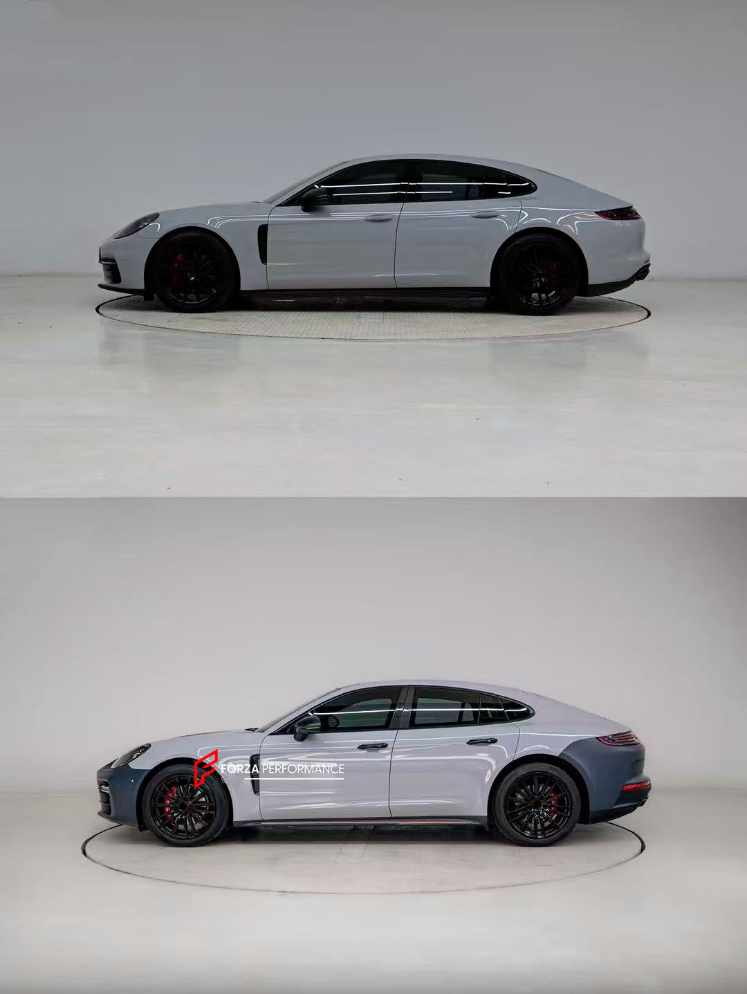 CONVERSION UPGRADE BODY KIT for PORSCHE PANAMERA 971 2016 - 2024 upgrade to 976 2024+

Set includes:

Front Bumper Assembly

Side Skirts

Rear Bumper
Rear Diffuser


Material: Plastic