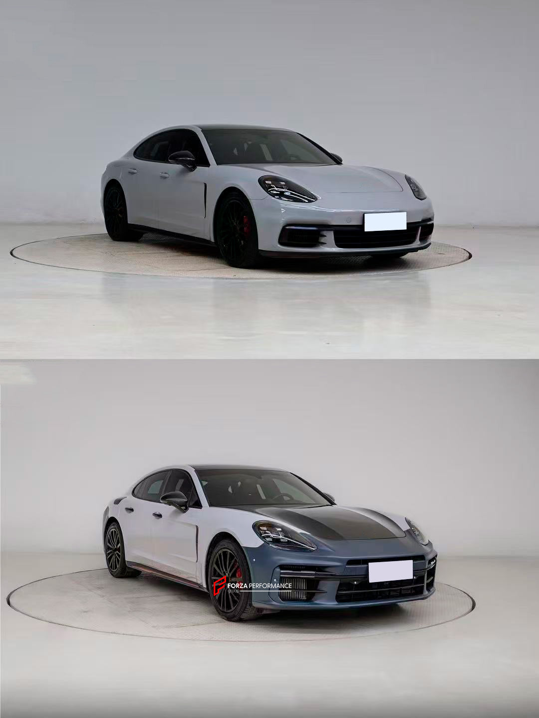 CONVERSION UPGRADE BODY KIT for PORSCHE PANAMERA 971 2016 - 2024 upgrade to 976 2024+

Set includes:

Front Bumper Assembly

Side Skirts

Rear Bumper
Rear Diffuser


Material: Plastic