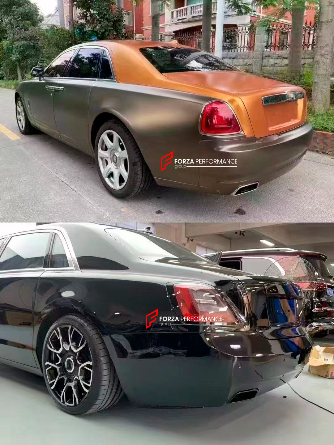 CONVERSION UPGRADE BODY KIT for ROLLS-ROYCE GHOST 1 2009 - 2014 upgrade to GHOST 4 2025+

Set includes:

Front Bumper Assembly
Front Grille
Headlights
Hood / Bonnet
Front Fenders
Tail Lights
Rear Bumper
Exhaust Tips

Material: Platic, Aluminium

NOTE: Professional installation is required