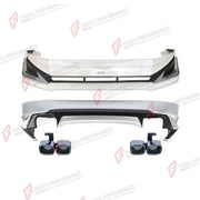 CONVERSION UPGRADE BODY KIT for TOYOTA LAND CRUISER PRADO 150 FACELIFT 2017 - 2024 FORZA PERFORMANCE custom fit Luxury Style
Set includes:

Front Bumper Assembly
Rear Bumper Assembly
Exhaust Tips
Material: Plastic

NOTE: Professional installation is required.