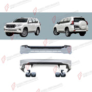 CONVERSION UPGRADE BODY KIT for TOYOTA LAND CRUISER PRADO 150 FACELIFT 2017 - 2024 FORZA PERFORMANCE custom fit GT Style
Set includes:

Front Bumper Assembly
Rear Bumper Assembly
Exhaust Tips
Material: Plastic

NOTE: Professional installation is required.