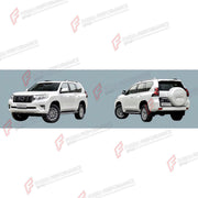 CONVERSION UPGRADE BODY KIT for TOYOTA LAND CRUISER PRADO 150 FACELIFT 2017 - 2024

Set includes:
Front Bumper Assembly
Rear Bumper Assembly

Material: Plastic

NOTE: Professional installation is required.