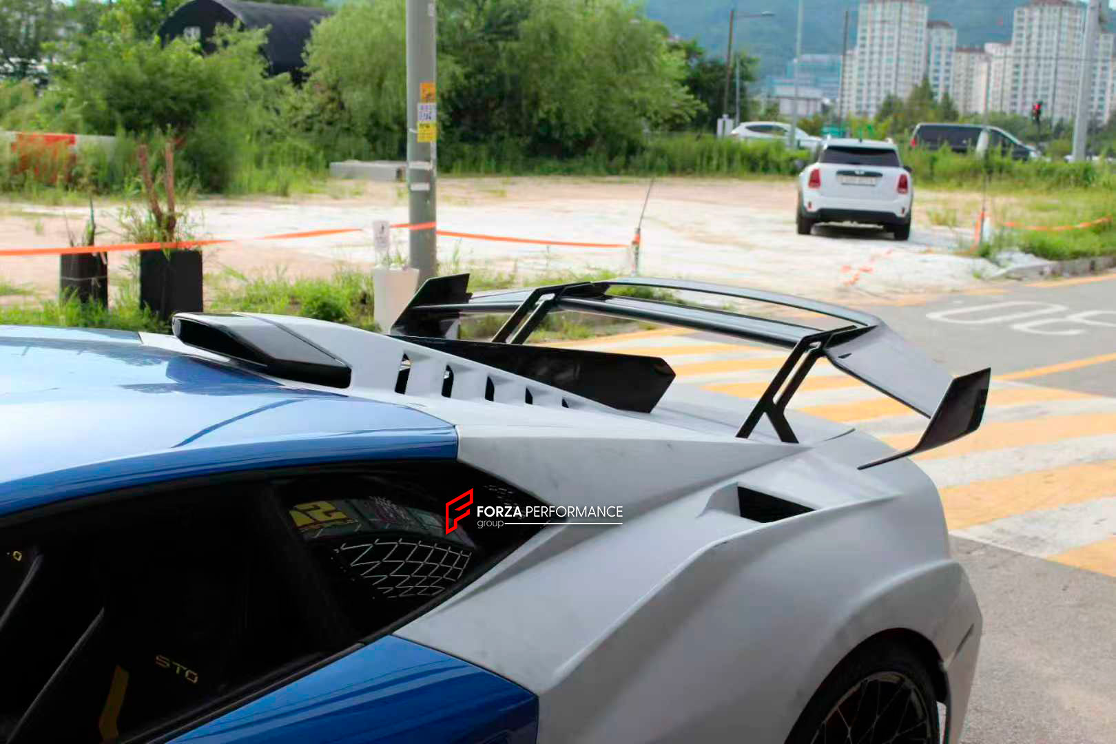 CONVERSION UPGRADE CARBON BODY KIT for LAMBORGHINI HURACAN LP580 LP610 2014 - 2019 upgrade to HURACAN STO LP 640

Set includes:
Front Lip
Front Bumper
Front Trunk with Air Inlets
Front Hood / Bonnet
Front Fenders
Front Fender Air Vents
Side Skirts
Rear Engine Trunk with Air Scoop
Engine Bay Panels
Rear Wing Spoiler
Rear Bumper

Material: Dry Carbon

NOTE: Professional installation is required