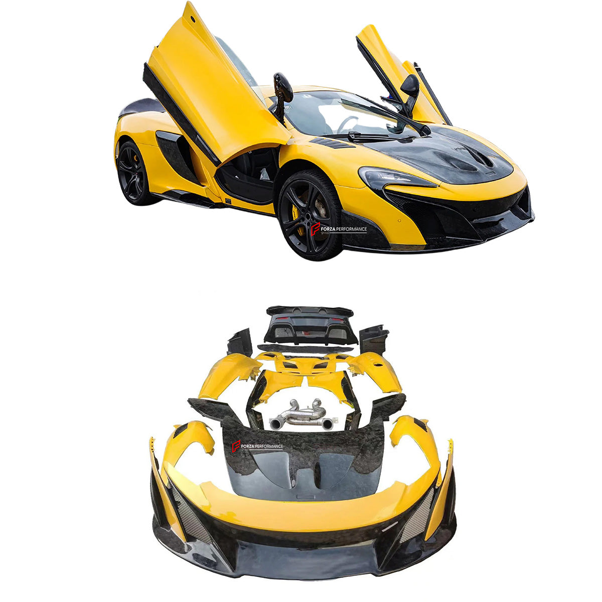 CONVERSION UPGRADE DRY CARBON BODY KIT for MCLAREN MP4-12C 625C 650S upgrade to 675LT