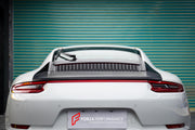 CONVERSION UPGRADE ENGINE DECLID WITH DUCK TAIL SPOILER for PORSCHE 911 991.1 CARRERA 2011 - 2017 upgrade to 991.2 2015 - 2020

Set includes:

Engine Declid with Brake Light
Engine Cover
Rear Duck Spoiler

Material: Plastic

Note: Professional installation is required

CONTACT US FOR PRICING