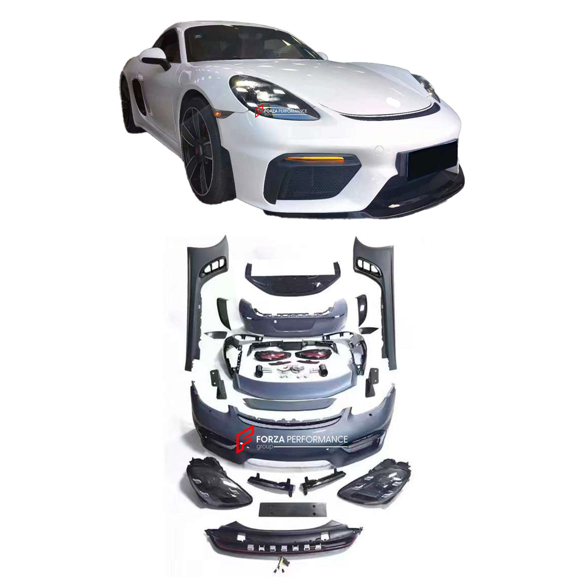 CONVERSION UPGRADE FACELIFT OLD TO NEW BODY KIT for PORSCHE 718 981 2012-2016 CAYMAN BOXSTER UPGRADE TO 982 2017-2024