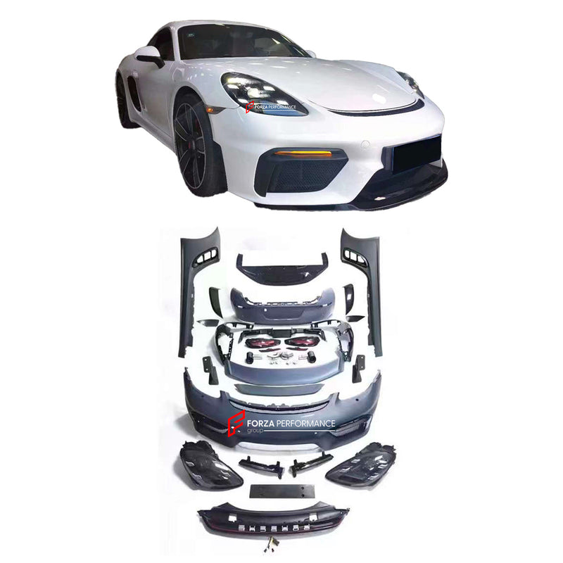 CONVERSION UPGRADE FACELIFT OLD TO NEW BODY KIT for PORSCHE 981 2012 - 2016 CAYMAN BOXSTER UPGRADE TO 718 982 GT4 2017 - 2024