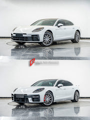 CONVERSION BODY KIT for PORSCHE PANAMERA S 4S 4E HYBRID 976 UPGRADE to PORSCHE PANAMERA 976 GTS FACELIFT

Set includes:

Front Bumper Assembly
Front DRL Lights
Grille
Side Skirts
Rear Diffuser
Exhaust Tips

Material: Plastic PP

Note: Professional installation is required.