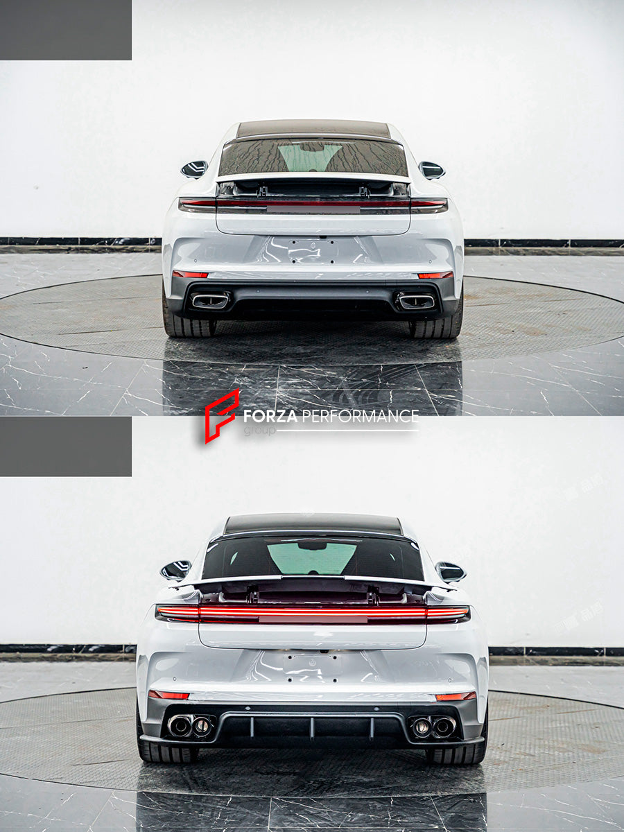 CONVERSION BODY KIT for PORSCHE PANAMERA S 4S 4E HYBRID 976 UPGRADE to PORSCHE PANAMERA 976 GTS FACELIFT

Set includes:

Front Bumper Assembly
Front DRL Lights
Grille
Side Skirts
Rear Diffuser
Exhaust Tips

Material: Plastic PP

Note: Professional installation is required.