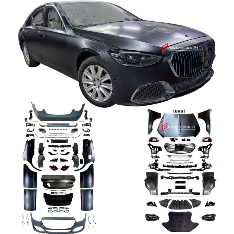 CONVERSION W223 MAYBACH BODY KIT for MERCEDES BENZ S CLASS W222 2014 - 2020