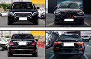 CONVERSION W223 S63 AMG BODY KIT for MERCEDES BENZ S CLASS W222 2014 - 2020
Set includes:

Front Bumper
Front Grille
Hood Bonnet
Front Fenders
Headlights
Rear Bumper
Rear Diffuser
Taillights
Trunk Lid
Mirror Caps
Exhaust Tips
Material: Plastic

NOTE: Professional installation is required.