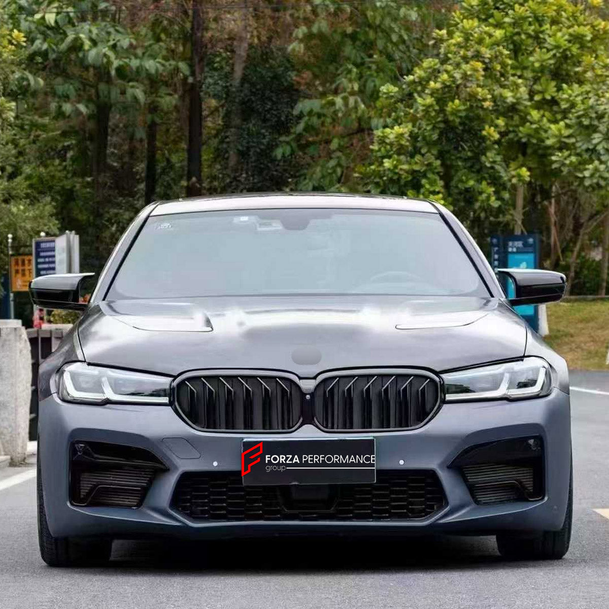 CONVERSION WIDE BODY KIT for BMW 5 SERIES G30 G38 2016 - 2020 UPGRADE to M5 F90 LCI 2020 - 2023

Set includes:
Front Bumper Assembly
Front Grille
Headlights
Hood Bonnet
Front Fenders
Side Skirts
Tail Lights
Rear Bumper Assembly
Rear Diffuser
Exhaust Tips

Material: Plastic

NOTE: Professional installation is required.