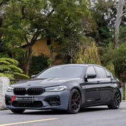 CONVERSION WIDE BODY KIT for BMW 5 SERIES G30 G38 2016 - 2020 UPGRADE to M5 F90 LCI 2020 - 2023

Set includes:
Front Bumper Assembly
Front Grille
Headlights
Hood Bonnet
Front Fenders
Side Skirts
Tail Lights
Rear Bumper Assembly
Rear Diffuser
Exhaust Tips

Material: Plastic

NOTE: Professional installation is required.