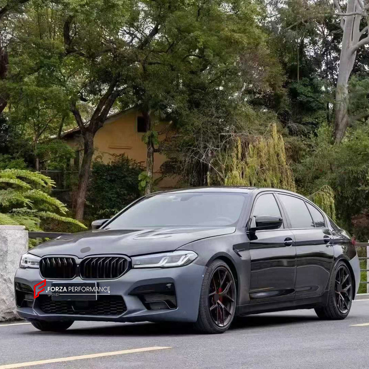 CONVERSION WIDE BODY KIT for BMW 5 SERIES G30 G38 2016 - 2020 UPGRADE to M5 F90 LCI 2020 - 2023

Set includes:
Front Bumper Assembly
Front Grille
Headlights
Hood Bonnet
Front Fenders
Side Skirts
Tail Lights
Rear Bumper Assembly
Rear Diffuser
Exhaust Tips

Material: Plastic

NOTE: Professional installation is required.