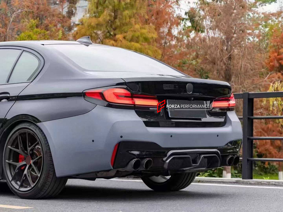CONVERSION WIDE BODY KIT for BMW 5 SERIES G30 G38 2016 - 2020 UPGRADE to M5 F90 LCI 2020 - 2023

Set includes:
Front Bumper Assembly
Front Grille
Headlights
Hood Bonnet
Front Fenders
Side Skirts
Tail Lights
Rear Bumper Assembly
Rear Diffuser
Exhaust Tips

Material: Plastic

NOTE: Professional installation is required.