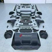 CONVERSION WIDE BODY KIT for MERCEDES-BENZ C-CLASS W206 2021+ UPGRADE to C63 AMG W206 2022+ FORZA PERFORMANCE custom fit C63 AMG Style

Set includes:
Front Bumper Assembly
Front Grille
Hood Bonnet
Front Fenders
Side Skirts
Rear Bumper Fins
Rear Diffuser
Exhaust Tips

Material: Plastic

NOTE: Professional installation is required.