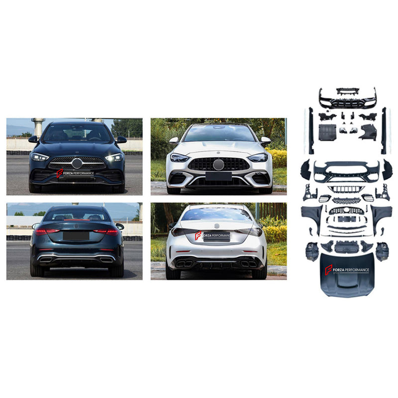 CONVERSION WIDE BODY KIT for MERCEDES-BENZ C-CLASS W206 SPORT 2021+ UPGRADE to C-CLASS AMG W206 C63S 2024+