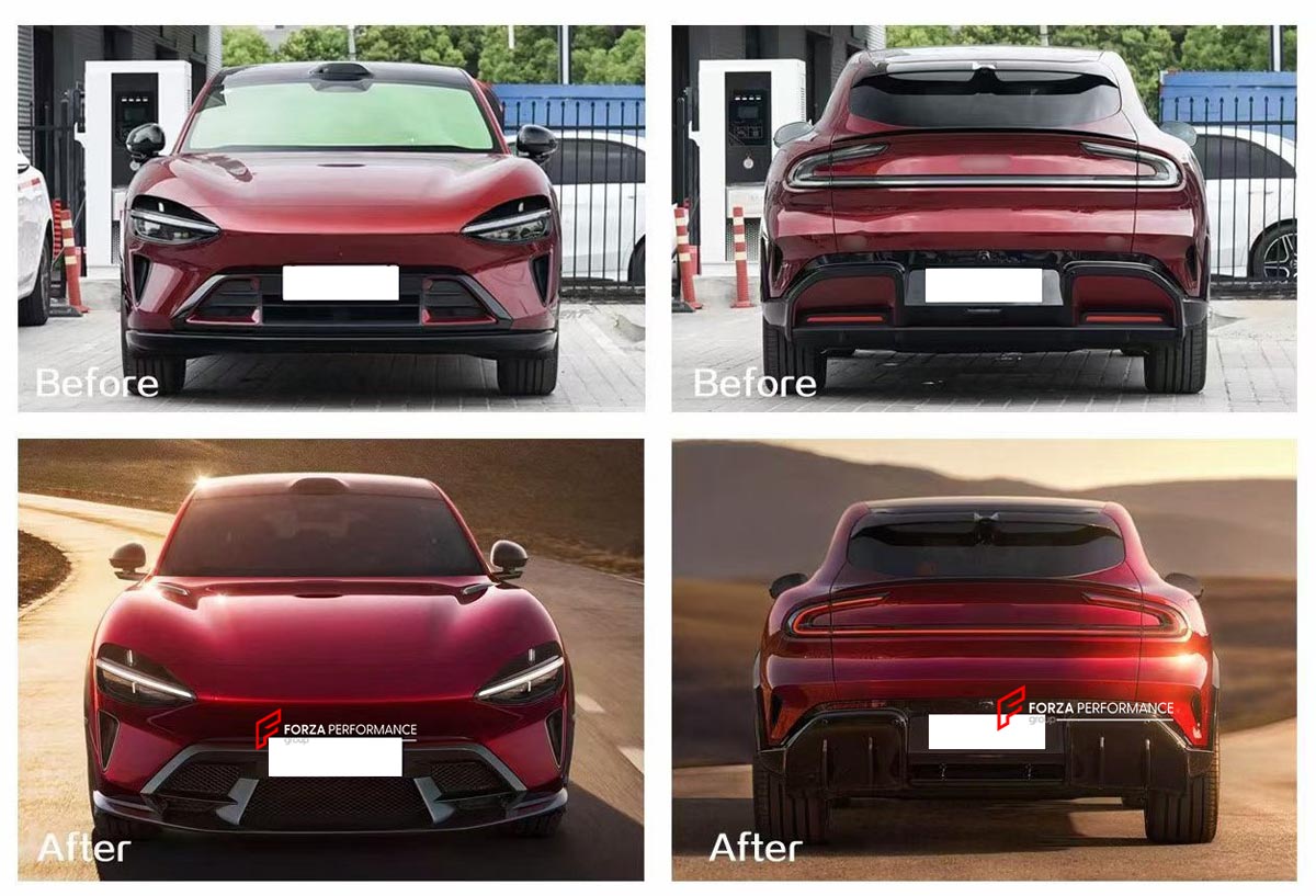 CONVERSION UPGRADE FACELIFT OLD TO NEW BODY KIT for XIAOMI YU7 2025+ to YU7 GT
Set includes:

Front Lip
Front Skid Plate
Front Grille
License Plate
Front Air Intake Trims
Front Bumper Assembly
Rear Bumper Assembly
Rear Diffuser
Material: Plastic

NOTE: Professional installation is required.