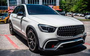 CONVERSION BODY KIT for MERCEDES BENZ GLC X253 2020 - 2022 UPGRADE to GLC 63S FACELIFT

Set includes:
Front Bumper Assembly
Front Grille
Side Fender Flares
Side Skirts
Rear Bumper Assembly
Exhaust Tips

Material: Plastic

Note: Professional installation is required