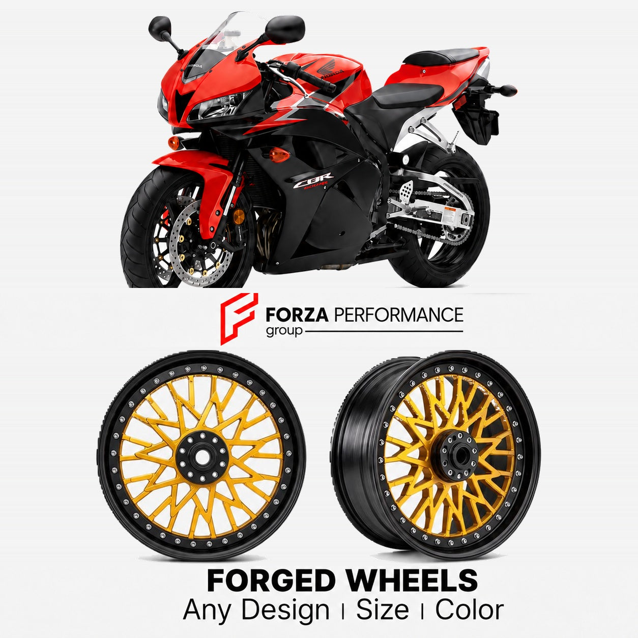 CUSTOM FORGED WHEELS RIMS for HONDA CBR600RR