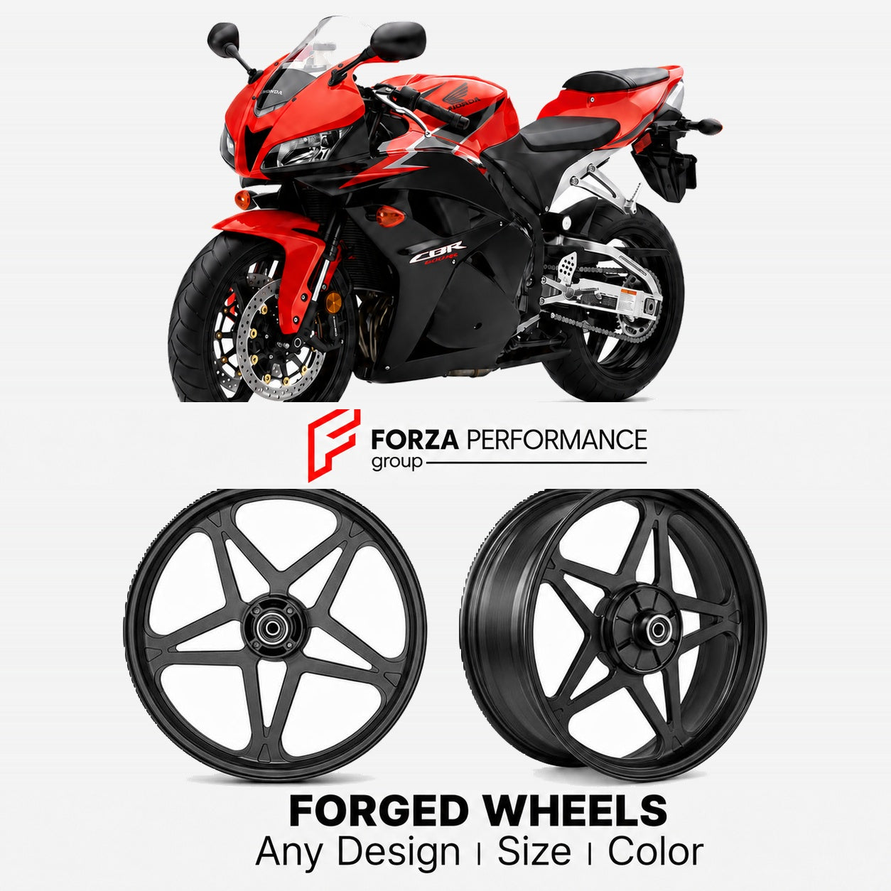 CUSTOM FORGED WHEELS RIMS for HONDA CBR600RR