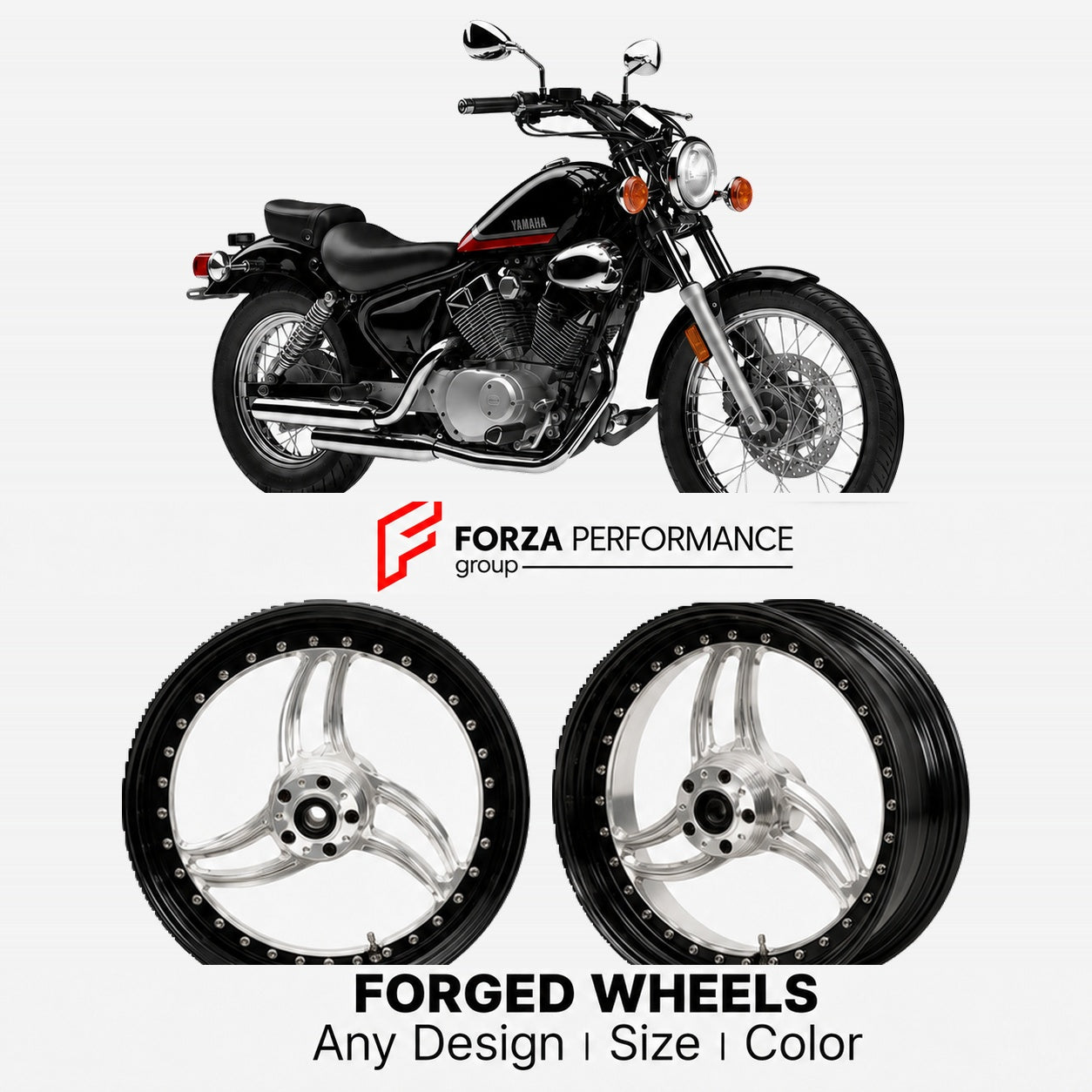 CUSTOM FORGED WHEELS RIMS for YAMAHA V-STAR 650