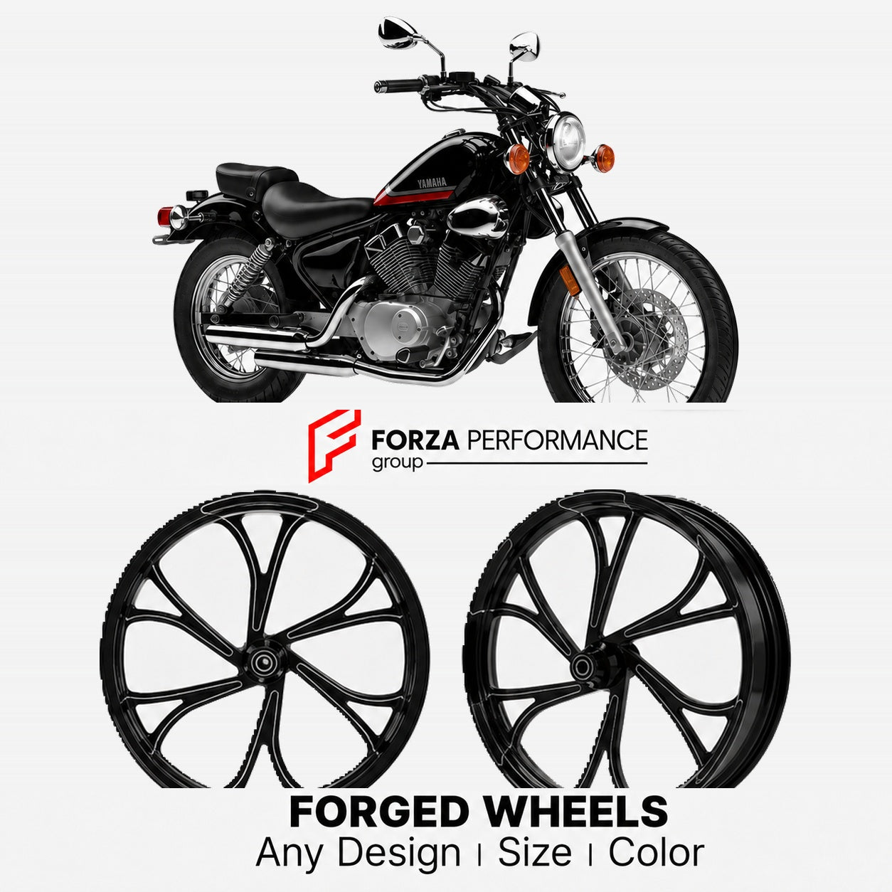 CUSTOM FORGED WHEELS RIMS for YAMAHA V-STAR 650