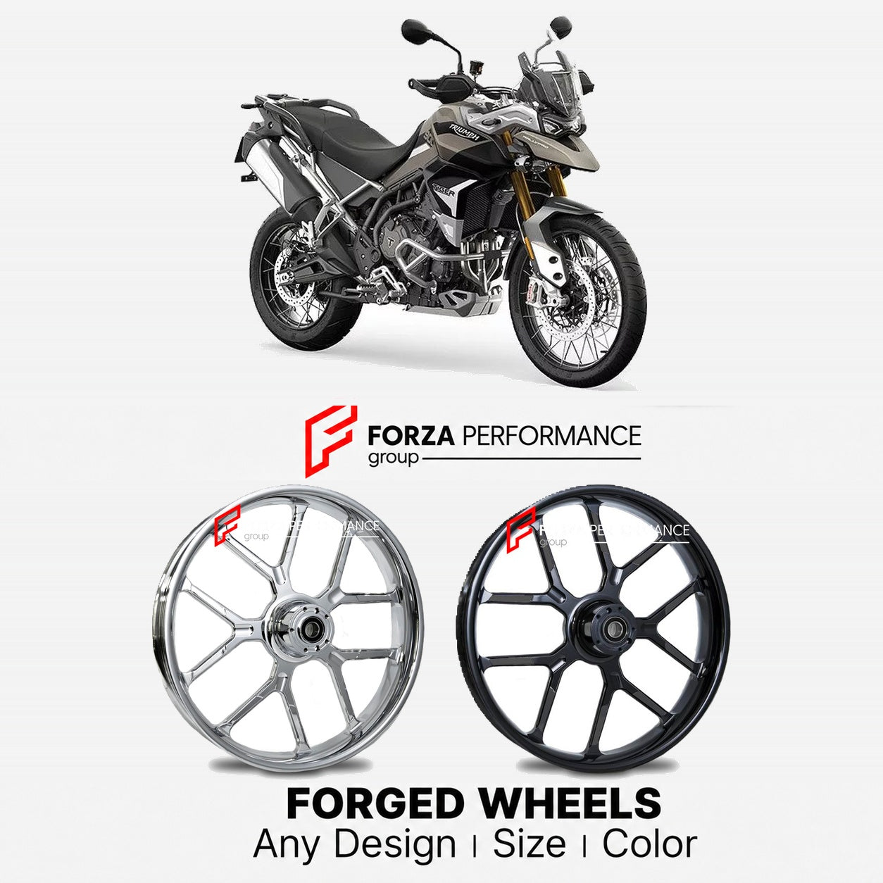 CUSTOM FORGED WHEELS RIMS for TRIUMPH TIGER 900