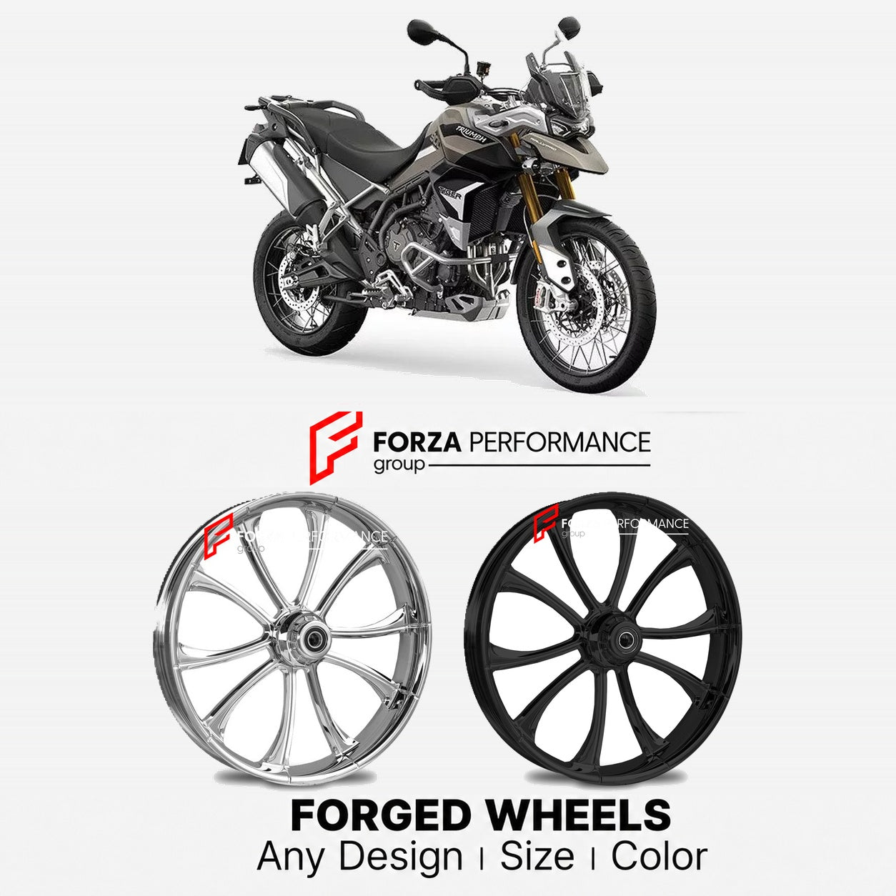 CUSTOM FORGED WHEELS RIMS for TRIUMPH TIGER 900