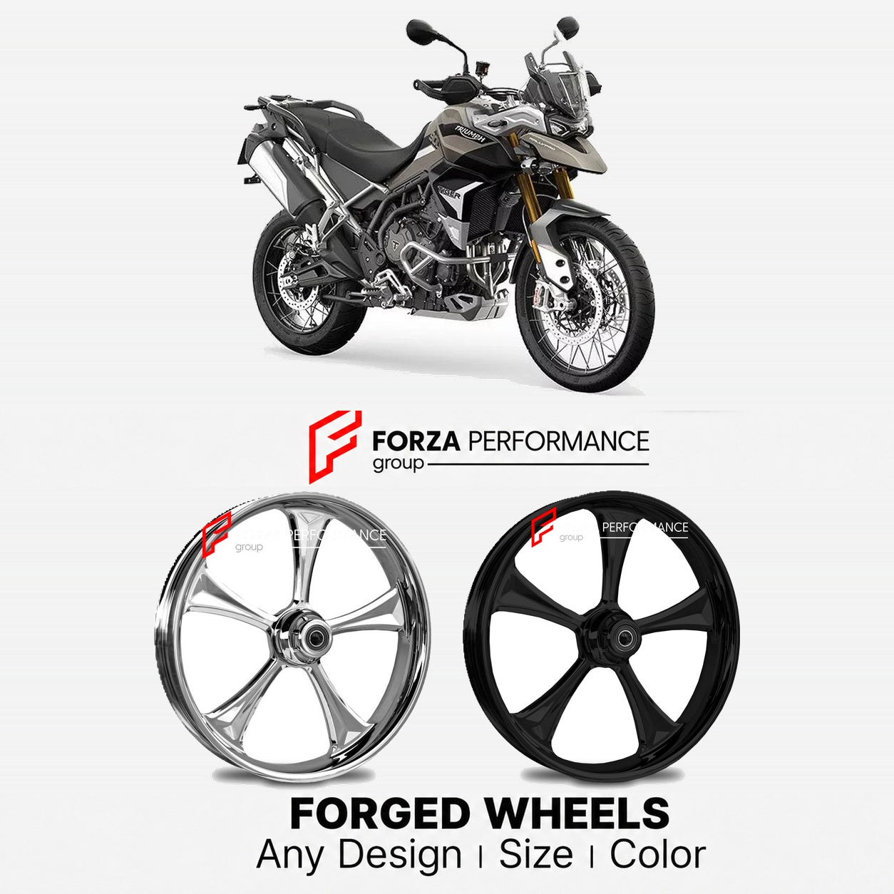 CUSTOM FORGED WHEELS RIMS for TRIUMPH TIGER 900