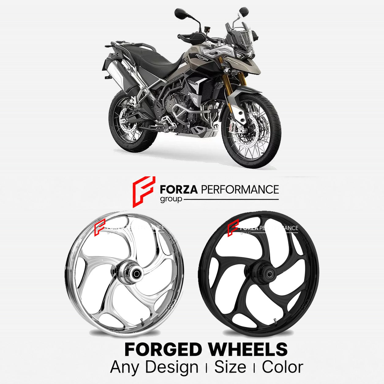 CUSTOM FORGED WHEELS RIMS for TRIUMPH TIGER 900