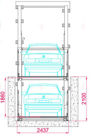 CPS-2 Cantilever Pit Garage Parking System - Post-Free In-Ground Stacker - apilador de coches / parking pour voiture