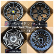 Rothaí Brionnaithe saincheaptha d ' Aon Charr In Éirinn | Custom Forged Wheels for Any Car in Ireland